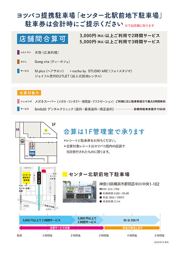 各店舗による駐車場サービス